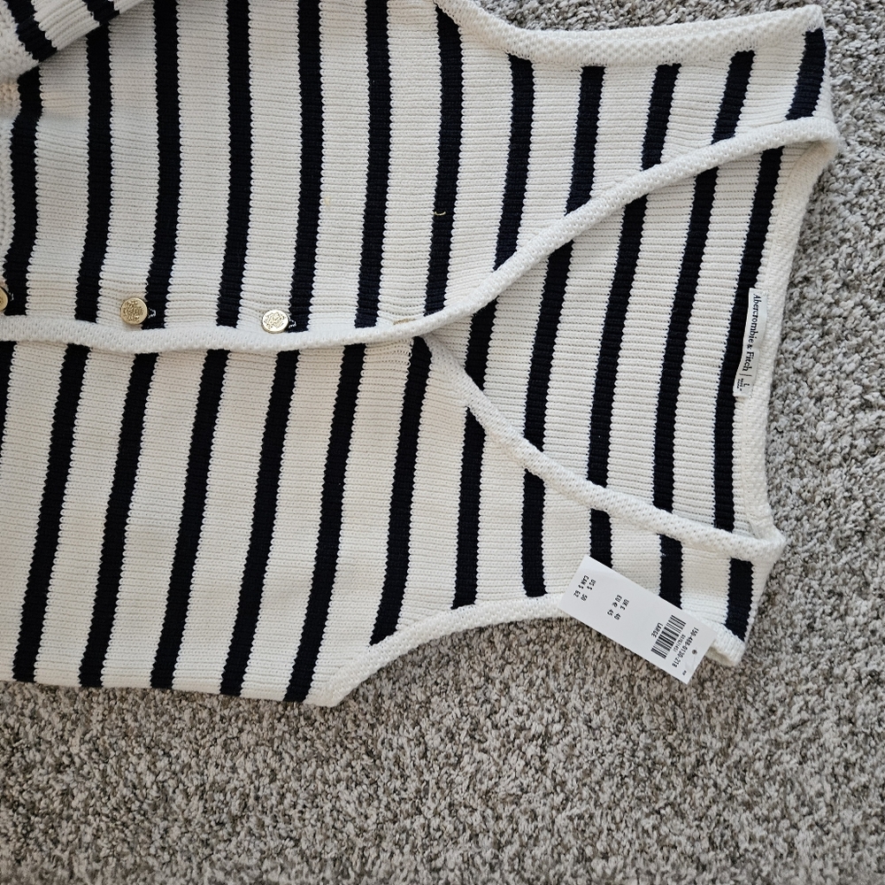 Abercrombie nautical stripe sweater vest